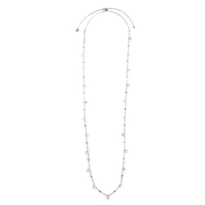 Collana Marlù donna cristalli bianchi e sfere (90cm)