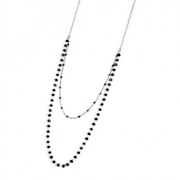 Collana Marlù Donna Cristalli Neri