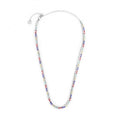 COLLANA MARLU' DONNA CATENA GRUMETTA E MIYUKI MULTICOLORE ACCIAIO