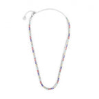 COLLANA MARLU' DONNA CATENA GRUMETTA E MIYUKI MULTICOLORE ACCIAIO
