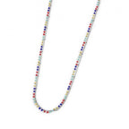 COLLANA MARLU' DONNA CATENA GRUMETTA E MIYUKI MULTICOLORE ACCIAIO