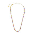 COLLANA MARLU' DONNA CATENA GRUMETTA E MIYUKI MULTICOLORE PVD ORO
