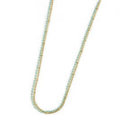 COLLANA MARLU' DONNA CATENA GRUMETTA E MIYUKI TURCHESI PVD ORO