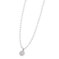 Collana Marlù Donna con pendente 'Albero dei Valori' con perle bianche e Acciaio