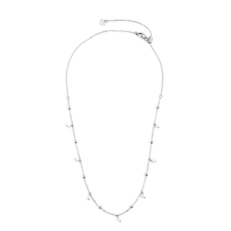 Collana Marlù donna Perle 3,30mm e sfere con catena 44cm