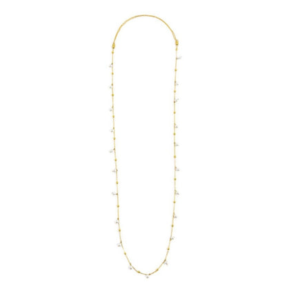 Collana Marlù donna Perle 3,30mm e sfere con catena 90cm