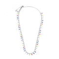 COLLANA MARLU' DONNA GRUMETTA CON PENDENTI SMALTO MULTICOLORE ACCIAIO