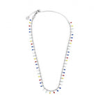 COLLANA MARLU' DONNA GRUMETTA CON PENDENTI SMALTO MULTICOLORE ACCIAIO