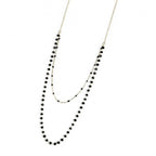 Collana Marlù Donna Cristalli Neri Oro