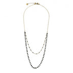 Collana Marlù Donna Cristalli Neri Oro