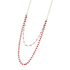 Collana Marlù Donna Cristalli Rossi Oro