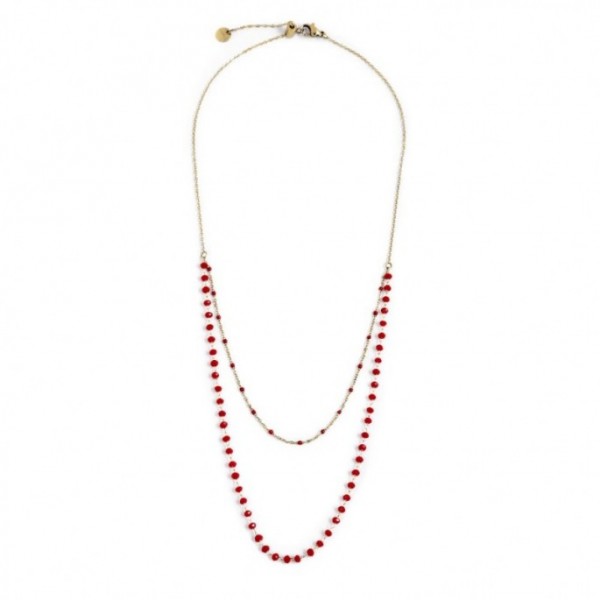Collana Marlù Donna Cristalli Rossi Oro