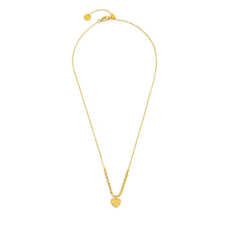 Collana Marlù donna con cuore pendente con cristallo rosso