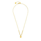 Collana Marlù donna con lucchetto pendente e cuore con cristalli rossi