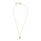 Collana Marlù donna con lucchetto pendente con cuore e cristalli rossi