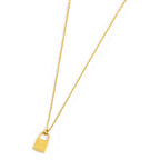 Collana Marlù donna con lucchetto pendente con cuore e cristalli rossi