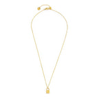 Collana Marlù donna con lucchetto pendente con cuore e cristalli rossi