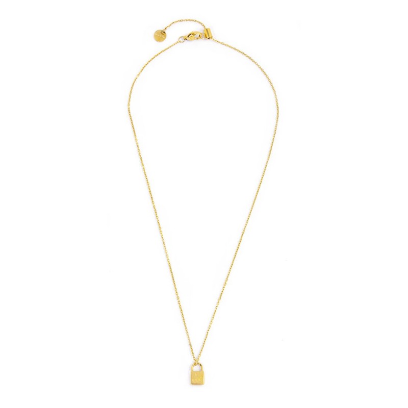 Collana Marlù donna con lucchetto pendente con cuore e cristalli rossi