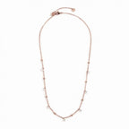 Collana Marlù Donna ROSE' CON CRISTALLI BIANCHI E SFERE