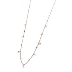 Collana Marlù Donna ROSE' CON CRISTALLI BIANCHI E SFERE