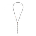 Collana Marlù Donna Cristalli Neri 3MM Rosé