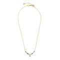COLLANA MARLU' DONNA STELLA MARINA PENDENTE E MIYUKI MULTICOLORE PVD ORO