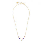 COLLANA MARLU' DONNA STELLA MARINA PENDENTE E MIYUKI MULTICOLORE PVD ORO