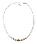 Collana donna Alisia con pietre Bianche e sfera centrale