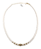 Collana donna Alisia con pietre Bianche e sfera centrale