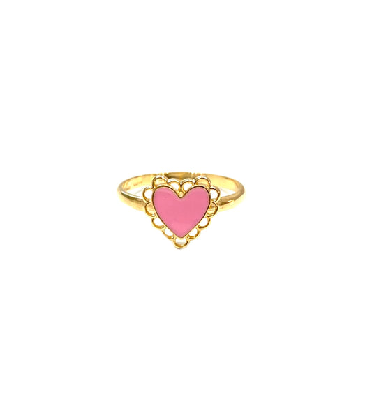 Heart gold ring Vivian