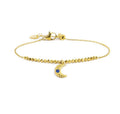 Bracciale Marlù donna LUNA PENDENTE CON CRISTALLO BLU ED EMATITE SFACCETTATA PVD ORO