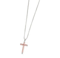 Collana Marlù uomo croce rosè