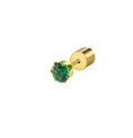 Mono orecchino  Marlù zircone pvd oro 4mm