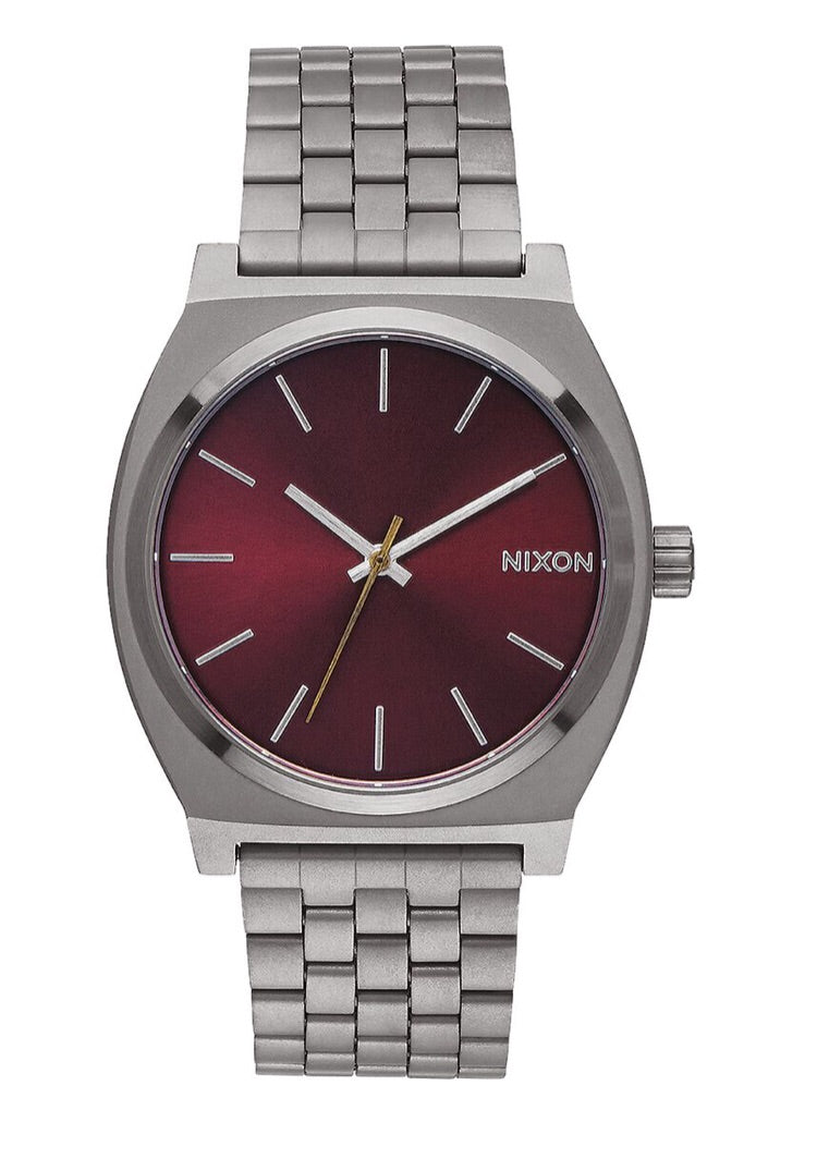 Orologio Nixon Time Teller Gunmetal / Deep Burgundy