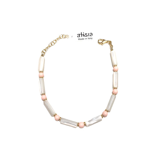 Bracciale donna Alisia Madreperla e pietre Rosa