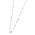 COLLANA MARLÙ CUORE MADREPERLA PENDENTE EMATITE E CRISTALLI ACCIAIO