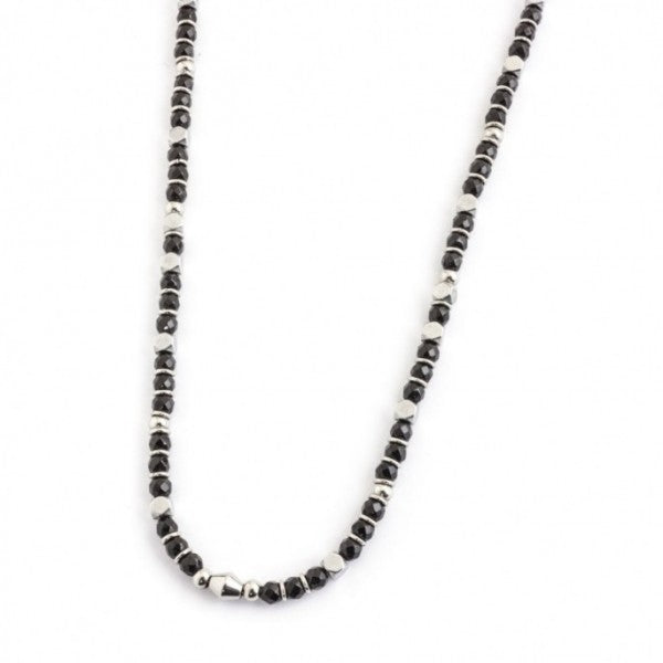 Collana Marlù uomo agata nera