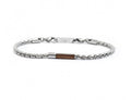 BRACCIALE UOMO MARLÙ CATENA CORDA CANNETTA LEGNO