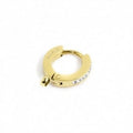 MONO ORECCHINO CERCHIO MARLÙ PVD ORO 11MM CRISTALLI ANELLO PER CHARM