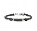 Bracciale Marlù uomo TARGA ACCIAIO NERO E SMALTO