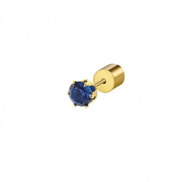 Mono orecchino  Marlù zircone pvd oro 4mm