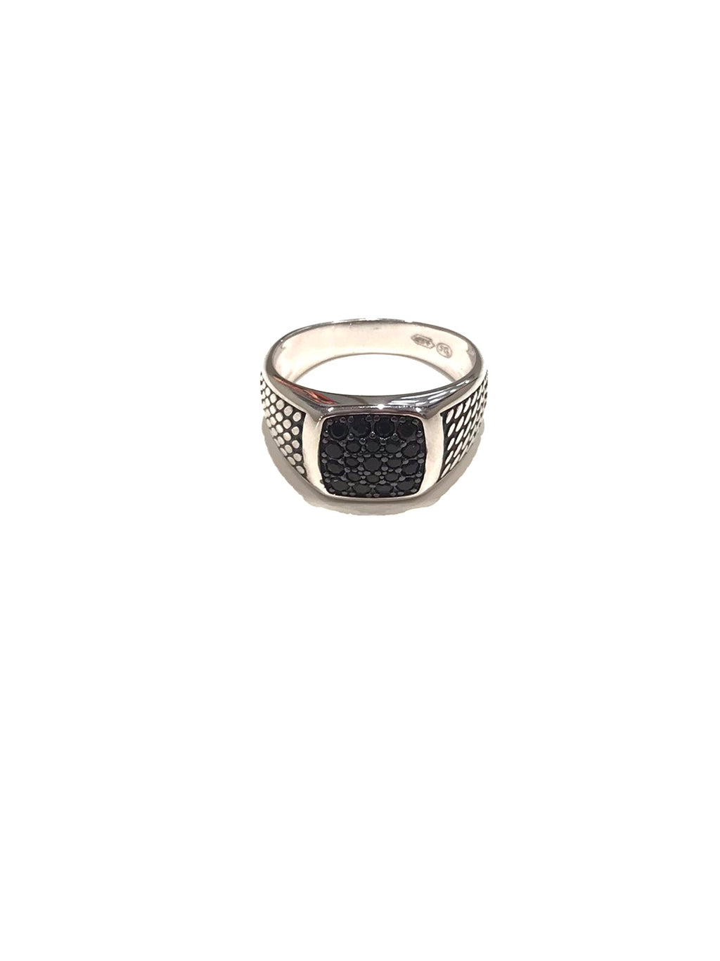 Anello Rocce Uomo Black square