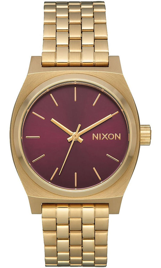 Orologio Nixon medium Time teller Light gold/Bordeaux sunray