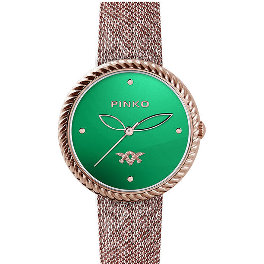 Orologio Pinko maglia mesh rosè green