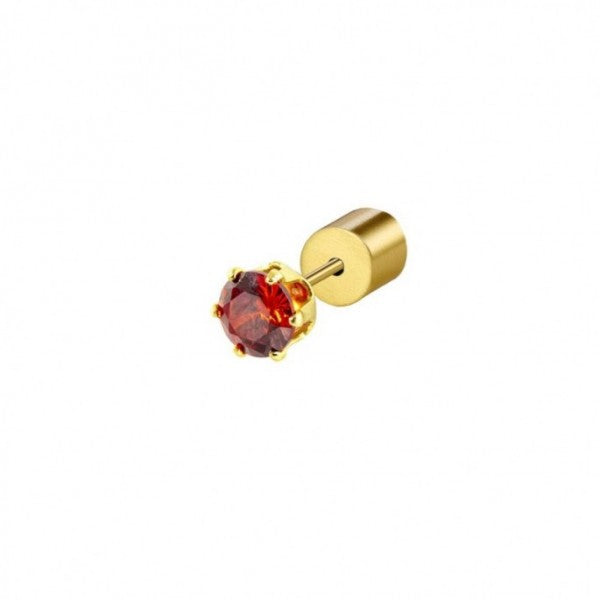Mono orecchino  Marlù zircone pvd oro 4mm