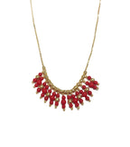 Collana donna Alisia pietre corallo pendenti