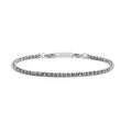 BRACCIALE UOMO MARLÙ ELEMENTI EMATITE LISCIA E SFACCETTATA ACCIAIO