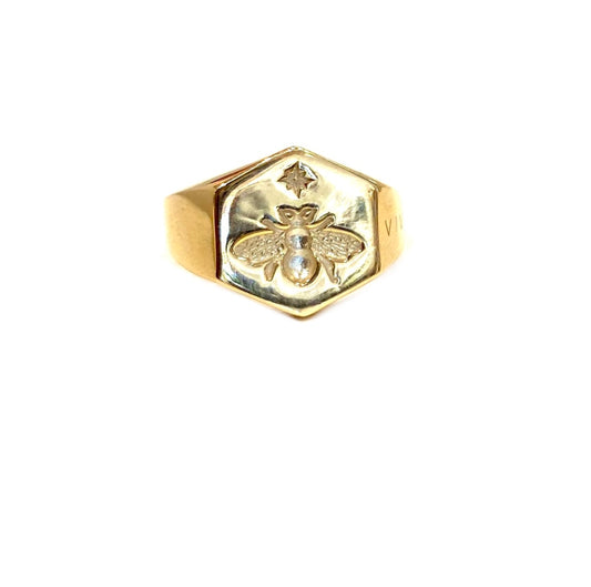 Bee gold ring Vivian