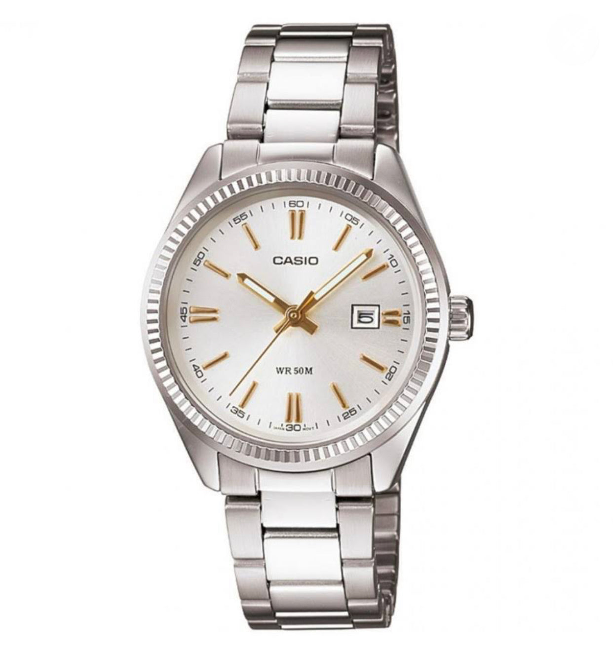 Orologio Casio donna analogico con dettagli oro