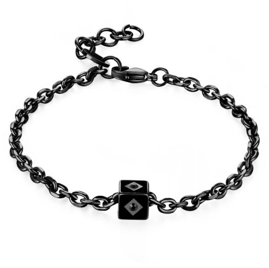 Bracciale uomo S'Agapó CUBE Nero